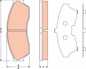 GDB1796 - Klocki hamulcowe TRW /tył/ ATA INDIGO 03-