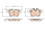 GDB2110 - Klocki hamulcowe TRW /tył/ LAND ROVER DISCOVERY SPORT 14-