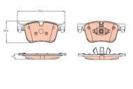 GDB2193 - Klocki hamulcowe TRW /przód/ PSA 3008 16-
