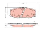 GDB2360 - Klocki hamulcowe TRW /tył/ JEEP WRANGLER IV 17-