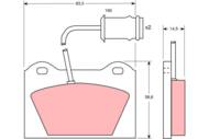 GDB253 - Klocki hamulcowe TRW AUSTIN /ROVER/MG /ROVER/