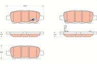 GDB3294 - Klocki hamulcowe TRW /tył/ NISSAN X-TRAIL 01-