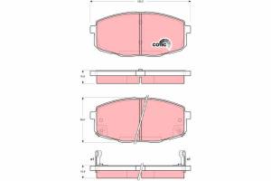 GDB3342 - Klocki hamulcowe TRW KIA CARENS 02-