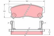 GDB732 - Klocki hamulcowe TRW NISSAN SUNNY 87-90/+CZ/