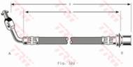 PHD292 - Przewód hamulcowy elastyczny TRW TOYOTA HIACE 89-00