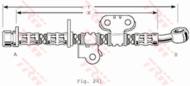 PHD375 - Przewód hamulcowy elastyczny TRW /tył L/ HONDA PRELUDE 92-96