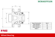 713 6496 30 - Łożysko koła -piasta FAG /przód/ BMW X3 F25 10-