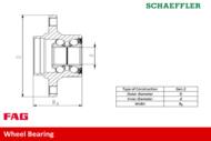 713 6703 10 - Łożysko koła -piasta FAG CHRYSLER