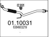 01.10031 MTS - Rura kolektora wydechowego MTS VITO 2.3 TD