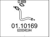 01.10169 MTS - Rura kolektora wydechowego MTS CLIO II 1.9D