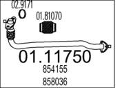 01.11750 MTS - Rura kolektora wydechowego MTS ASTRA F 1.7D