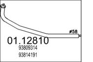 01.12810 MTS - Rura kolektora wydechowego MTS DAILY II 2,5D/TD 96-