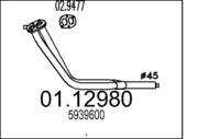 01.12980 MTS - Rura kolektora wydechowego MTS RITMO 1.1 1.3