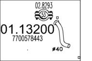 01.13200 MTS - Rura kolektora wydechowego MTS R 4 0.9 1.1