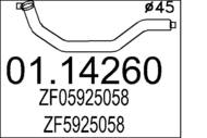 01.14260 MTS - Rura kolektora wydechowego MTS C25 D 2.5