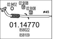01.14770 MTS - Rura kolektora wydechowego MTS CORSA B 1.5D/1.7D