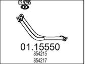 01.15550 MTS - Rura kolektora wydechowego MTS KADETT E D 1.6