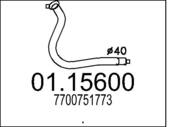 01.15600 MTS - Rura kolektora wydechowego MTS RS5 0.9 1.1
