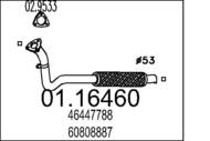 01.16460 MTS - Rura kolektora wydechowego MTS TIPO D 1.9