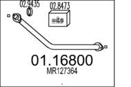 01.16800 MTS - Rura kolektora wydechowego MTS L 200 2.5 TD