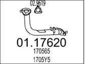 01.17620 MTS - Rura kolektora wydechowego MTS P106 1.4