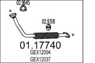 01.17740 MTS - Rura kolektora wydechowego MTS ROVER 114 1.1 1.4