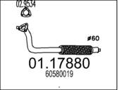 01.17880 MTS - Rura kolektora wydechowego MTS ALFA ROMEO 155 2,5D