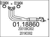 01.18860 MTS - Rura kolektora wydechowego MTS SERENA 2.0D