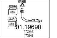 01.19690 MTS - Rura kolektora wydechowego MTS SAXO/P106 1,0/1,1