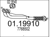 01.19910 MTS - Rura kolektora wydechowego MTS BARCHETTA 1.8