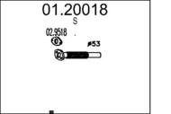 01.20018 MTS - Rura wydechowa początkowa MTS FIAT BRAVO 1.4 16V