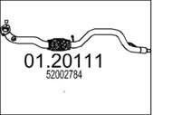 01.20111 MTS - Rura wydechowa początkowa MTS FIAT 500X 1.4