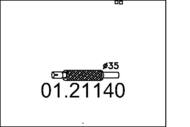 01.21140 MTS - Rura wydechowa środkowa MTS złączka CNQ 700 KAT
