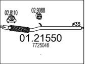 01.21550 MTS - Rura wydechowa środkowa MTS /z katalizatorem/ /z plecionką/ CNQ 900 92-94 KAT
