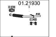 01.21930 MTS - Rura wydechowa środkowa MTS P206 1.4 HDI