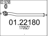 01.22180 MTS - Rura wydechowa środkowa MTS P206 1.4