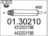 01.30210 MTS - Tłumik środkowy MTS ROVER 200 2.2