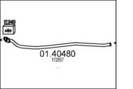 01.40480 MTS - Rura wydechowa środkowa MTS P205 1.0 1.1 1.4