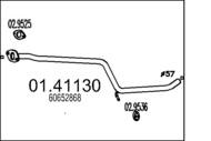 01.41130 MTS - Rura wydechowa środkowa MTS ALFA ROMEO 156 JTD
