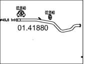 01.41880 MTS - Rura wydechowa środkowa MTS P306 1,9D 99-03