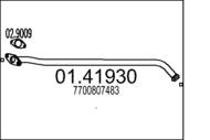 01.41930 MTS - Rura wydechowa środkowa MTS CLIO I 1,2/1,9D