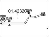 01.42320 MTS - Rura wydechowa środkowa MTS DOBLO 1.2