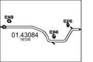 01.43084 MTS - Rura wydechowa środkowa MTS FORD FOCUS S-MAX 2.0 TDCI