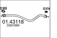 01.43118 MTS - Rura wydechowa początkowa MTS NISSAN JUKE 1.5 DCI