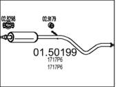 01.50199 MTS - Tłumik środkowy MTS P307/C4 2,0 16V