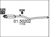 01.50202 MTS - Rura wydechowa środkowa MTS P206 CC 1,6