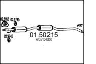01.50215 MTS - Tłumik środkowy MTS ROVER 75 2.0 2.5
