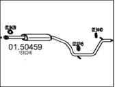 01.50459 MTS - Tłumik środkowy MTS FORD GALAXY 2.0I