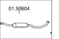 01.50604 MTS - Tłumik środkowy MTS SEDICI 1.6 16V