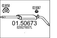 01.50673 MTS - Tłumik środkowy MTS MEGANE II 2,0 16V